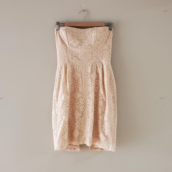 Lulus Dresses & Skirts - Strapless Lulu's Eyelet Dress, EUC